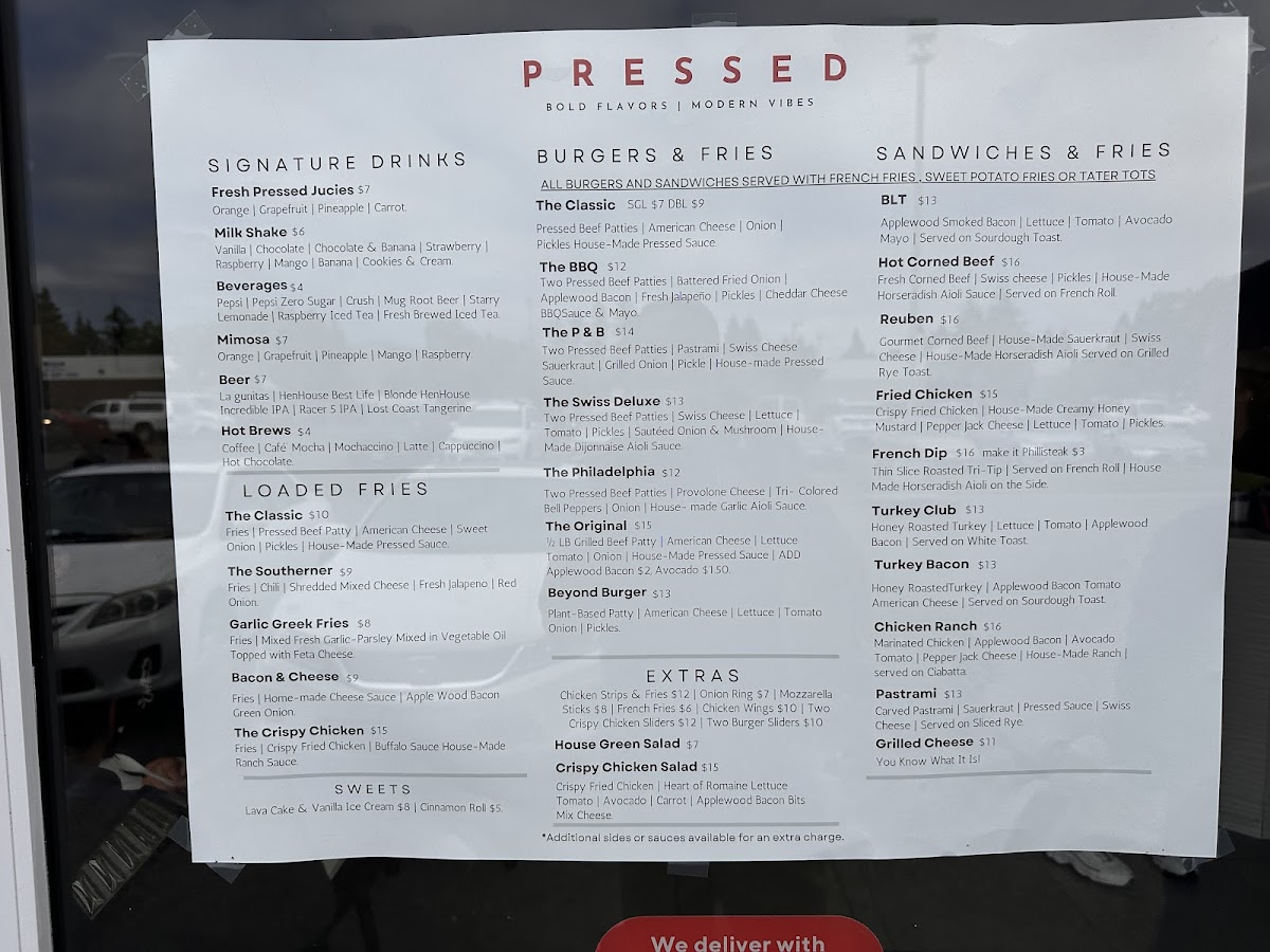 Pressed Restaurant Photo Menu 4