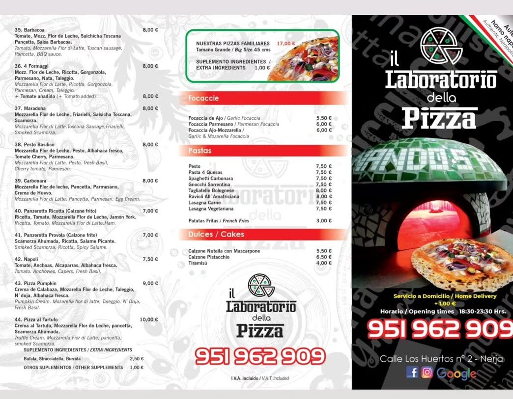 Il Laboratorio Della Pizza Photo Menu 2