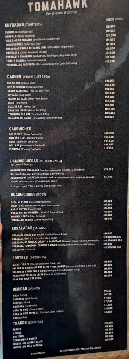 TOMAHAWK Photo Menu 5