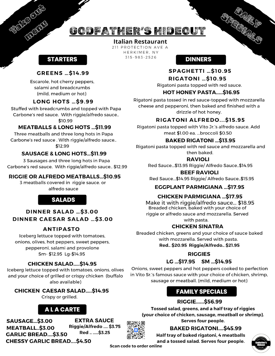 Godfather's Hideout Photo Menu 6