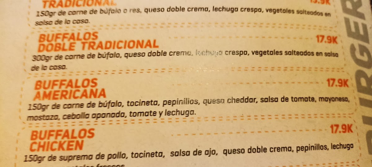 BUFFALO'S & CO. Photo Menu 2