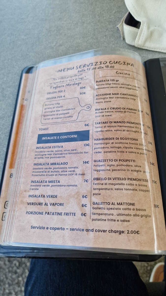 Miralago cocktail bar and food Photo Menu 4
