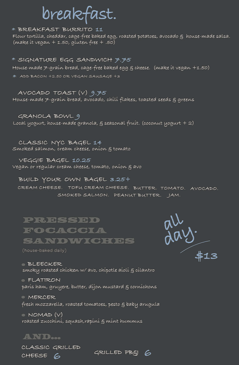 Think Coffee Photo Menu 1