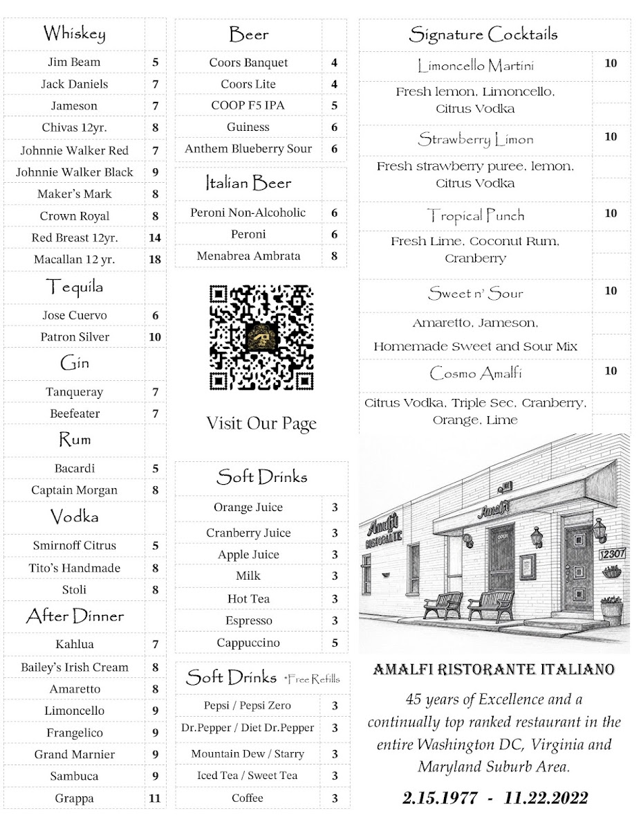 Sons of Amalfi Photo Menu 1