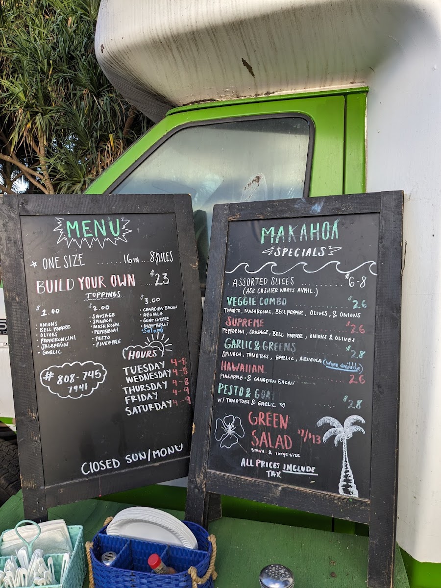 Makahoa Pizza Company Photo Menu 1