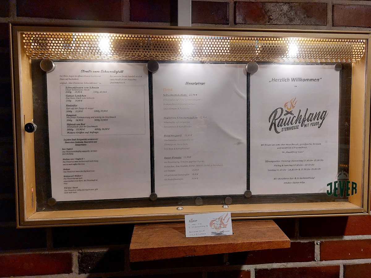 Rauchfang Steakhouse mit Feuer Photo Menu 1