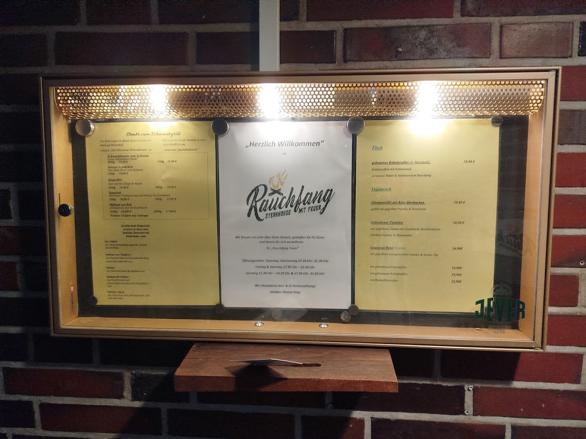 Rauchfang Steakhouse mit Feuer Photo Menu 3