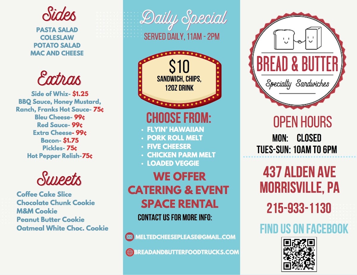 Bread and Butter Specialty Sandwiches Photo Menu 1