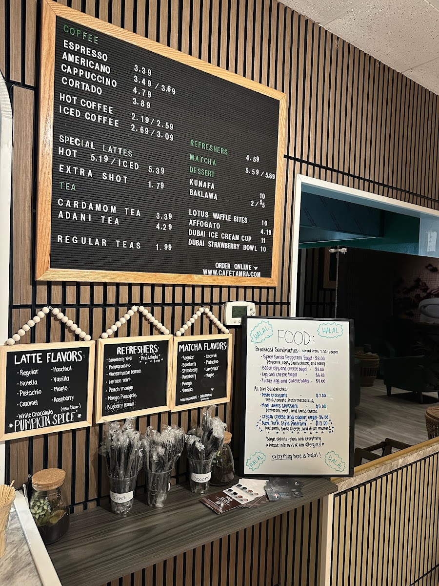Cafe Tamra Photo Menu 1
