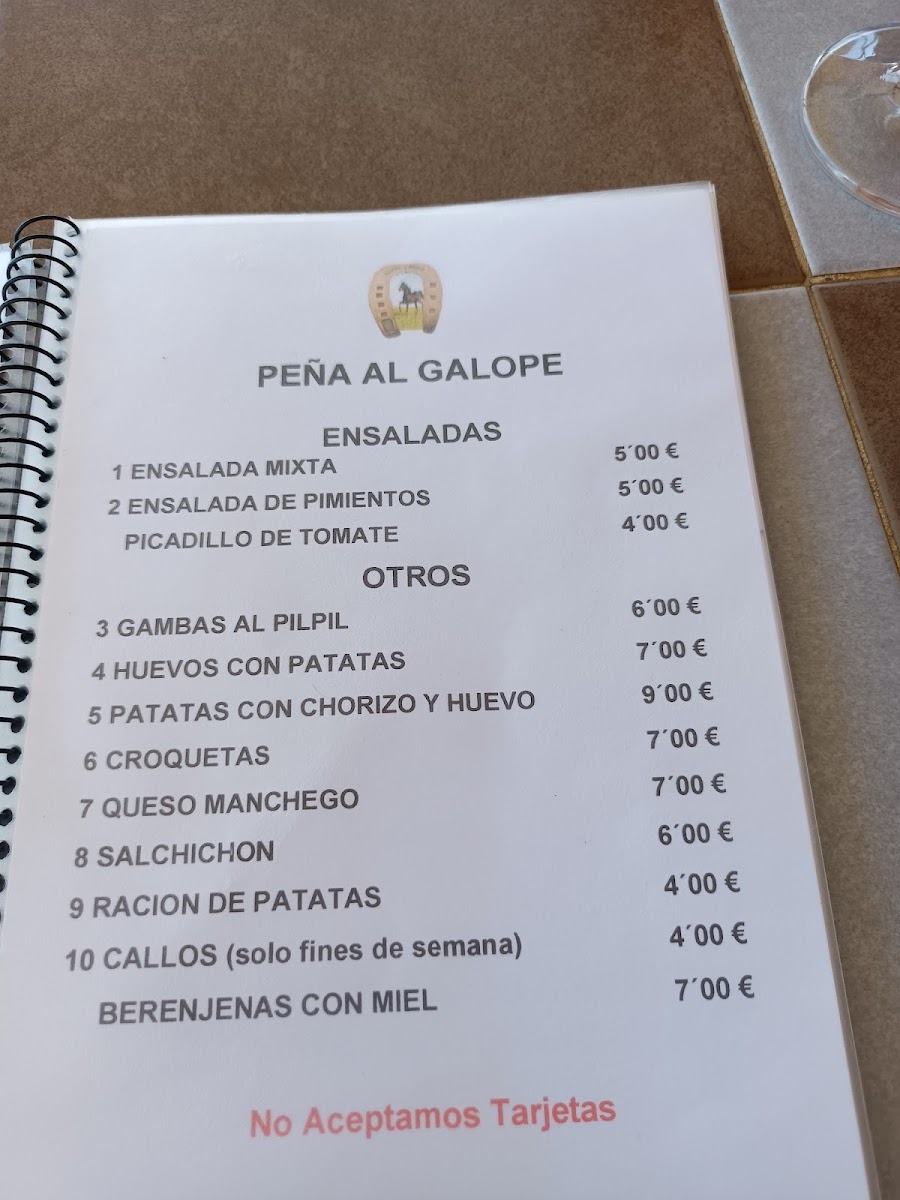 Peña al Galope Photo Menu 2