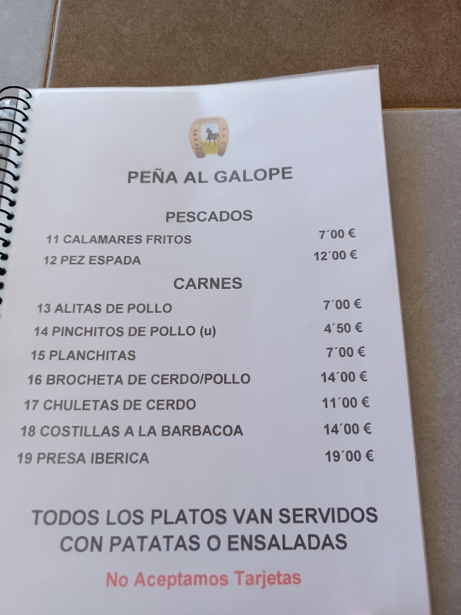 Peña al Galope Photo Menu 3