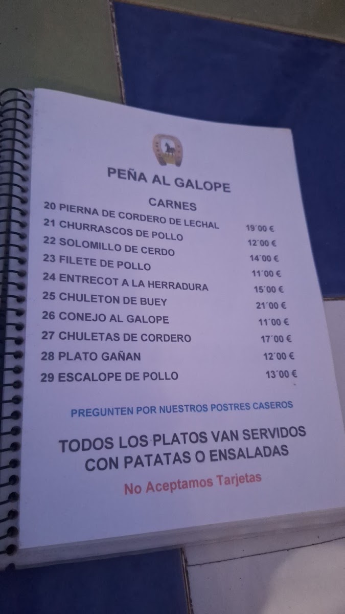 Peña al Galope Photo Menu 4