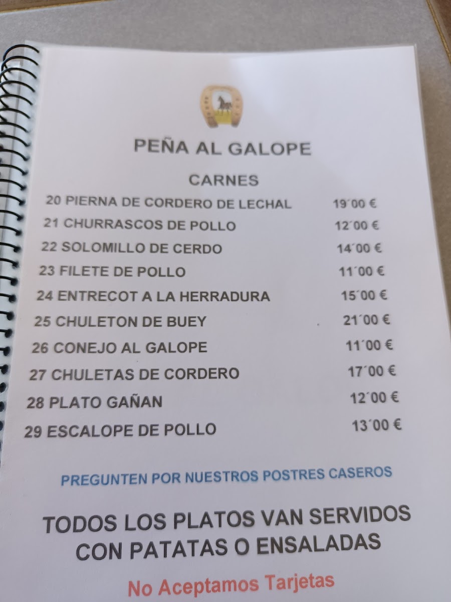 Peña al Galope Photo Menu 6