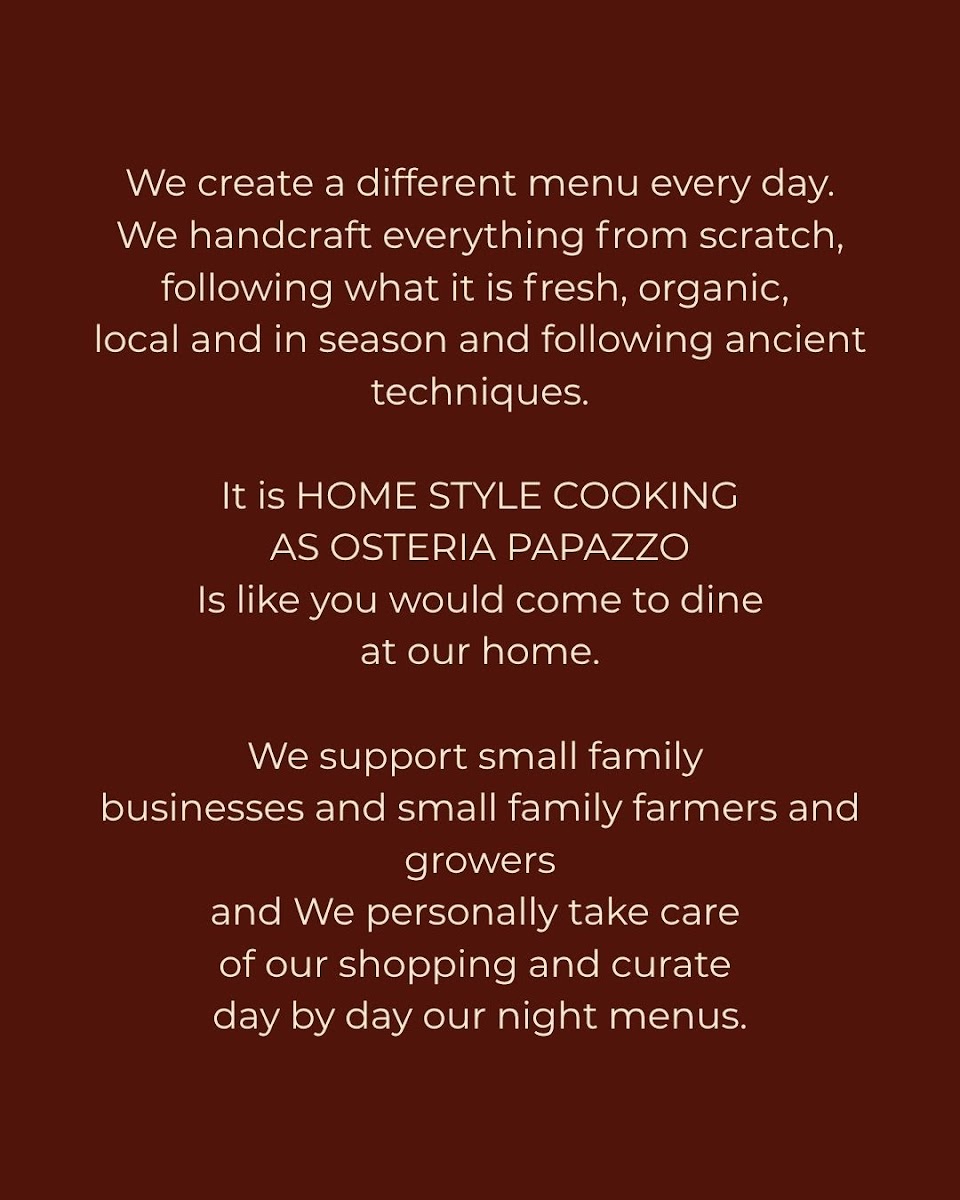 Osteria Papazzo, Caffe' Cucina & Vino Photo Menu 3