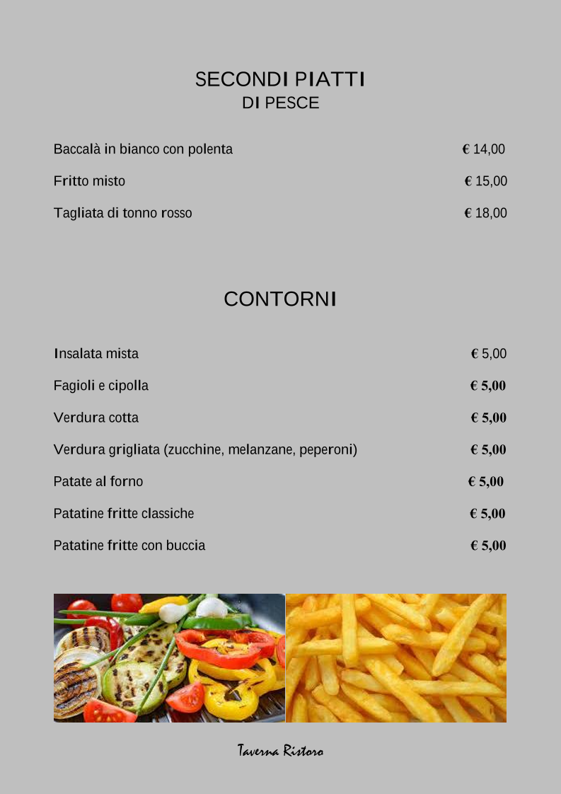 Taverna Ristoro Di Frattini Rosella Susie Photo Menu 2