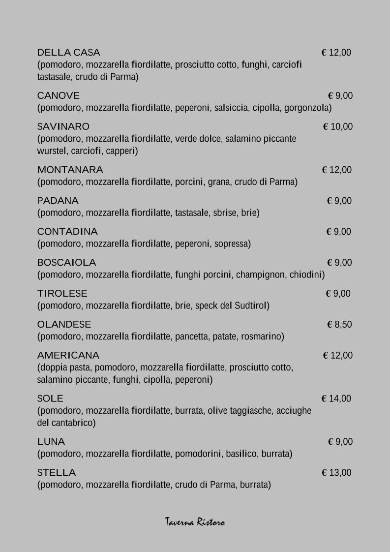 Taverna Ristoro Di Frattini Rosella Susie Photo Menu 4