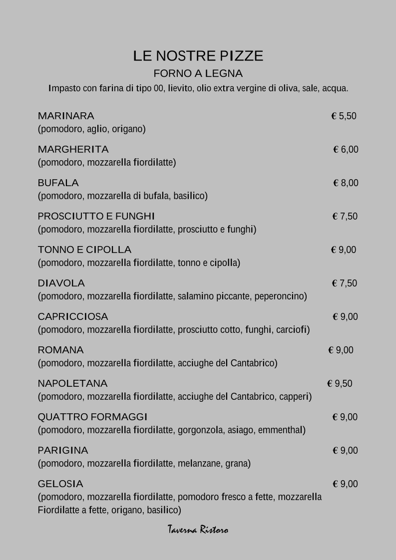 Taverna Ristoro Di Frattini Rosella Susie Photo Menu 6