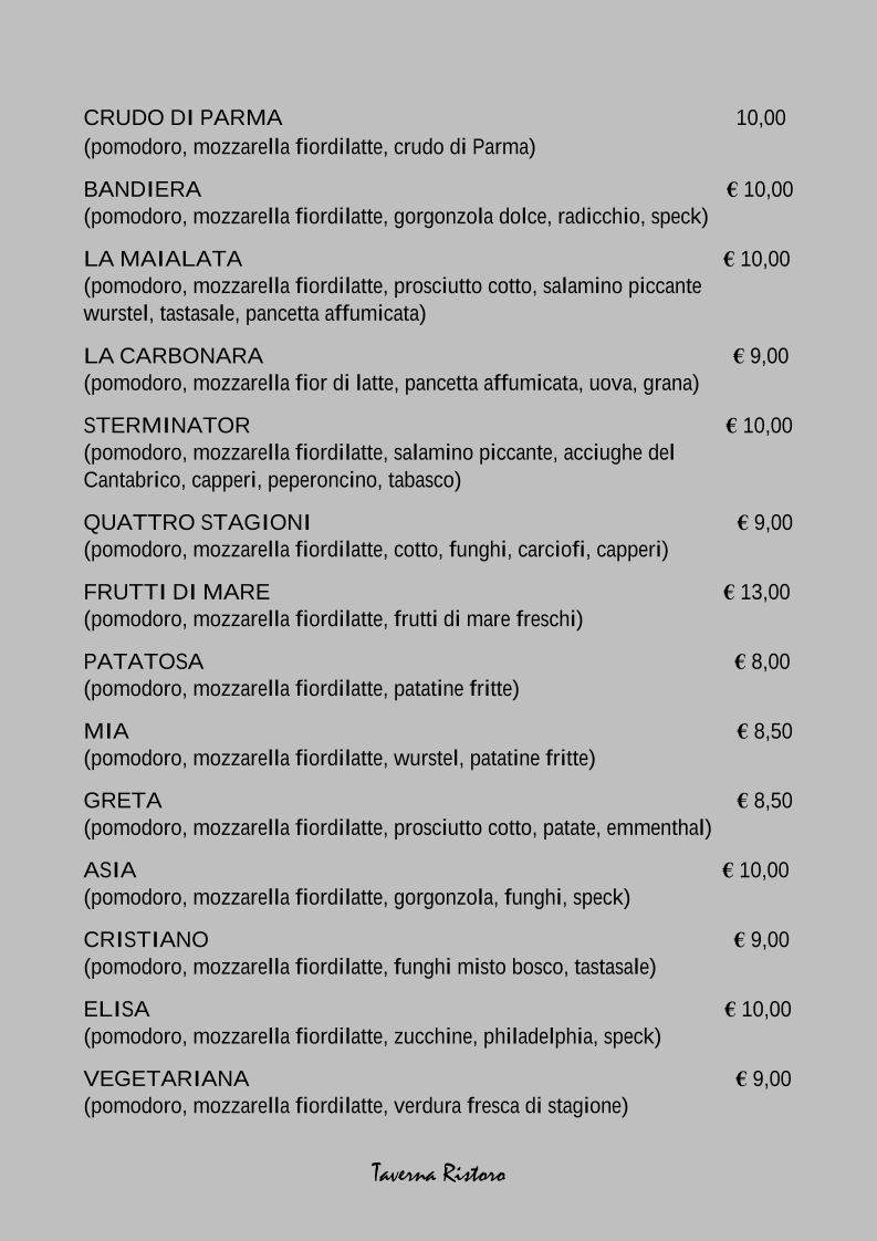 Taverna Ristoro Di Frattini Rosella Susie Photo Menu 7