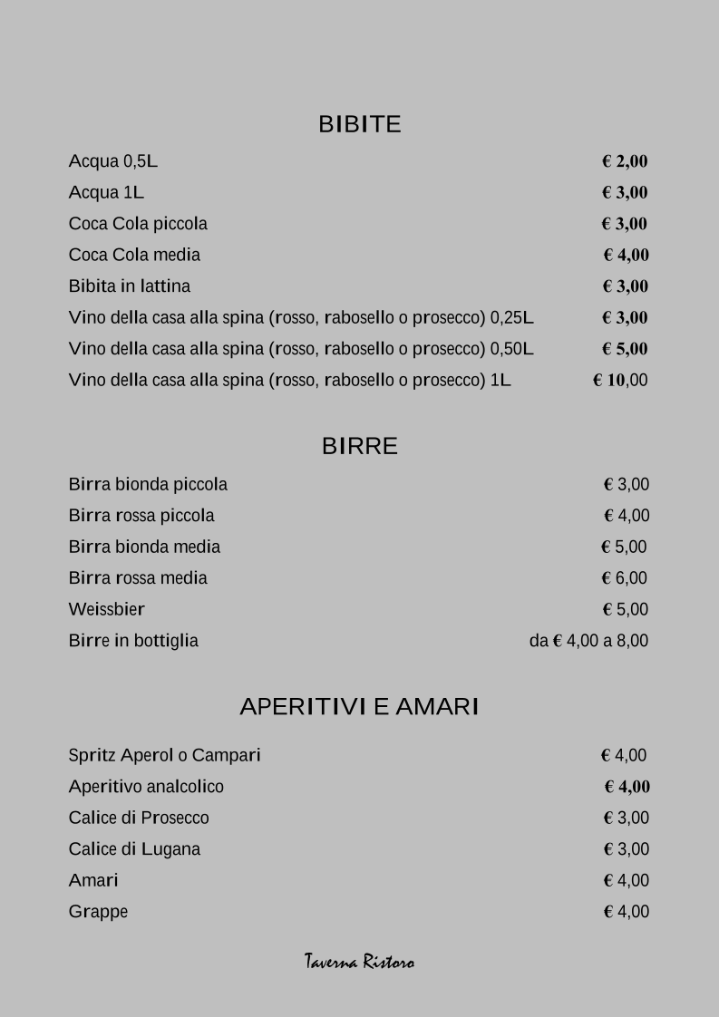 Taverna Ristoro Di Frattini Rosella Susie Photo Menu 9