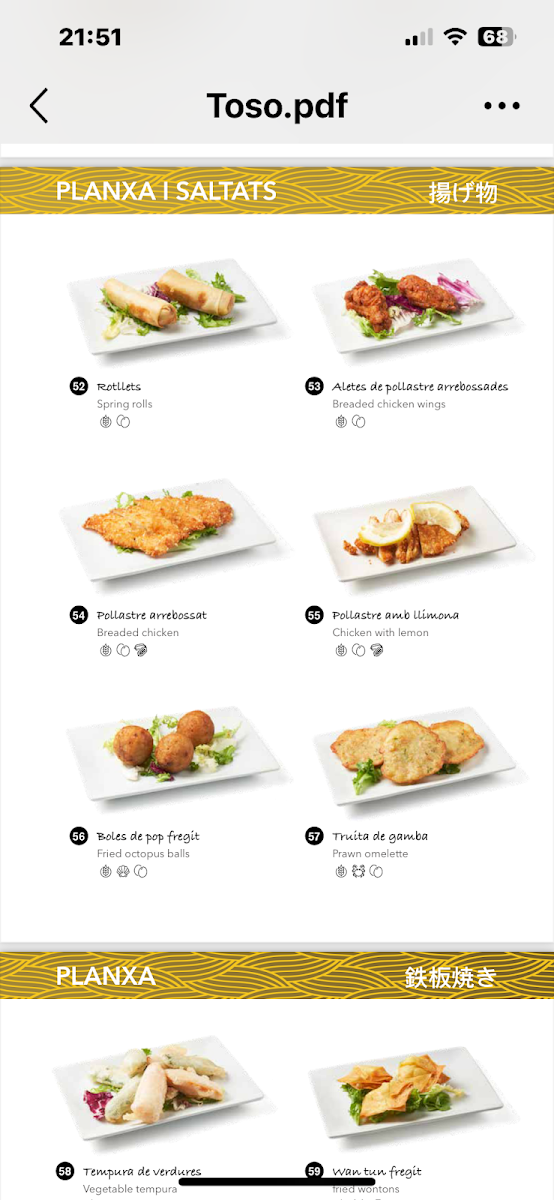 TOSO II sushi Photo Menu 4