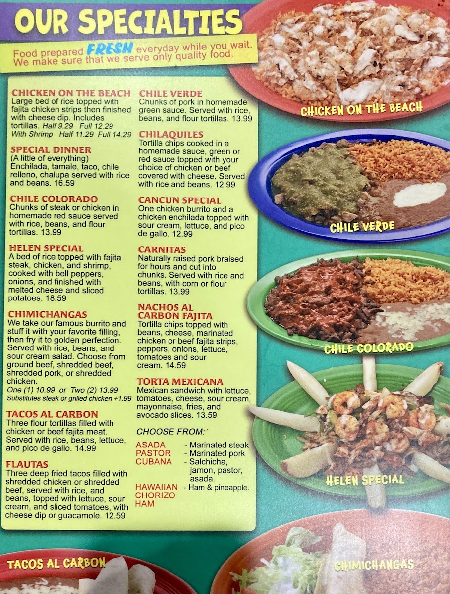 El Maguey Grill Mexican Restaurant Photo Menu 1