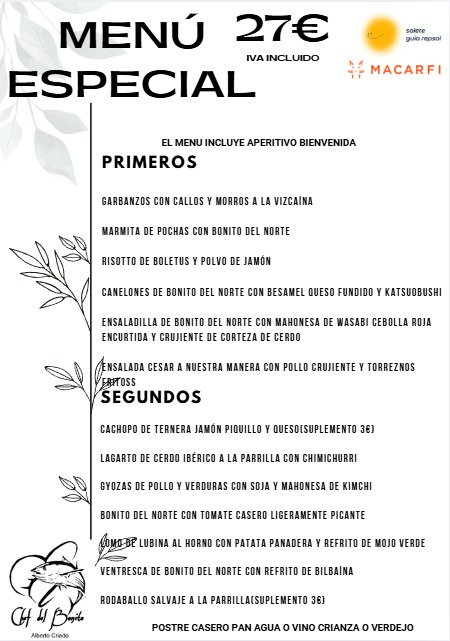 El Chef del Bonito Photo Menu 3