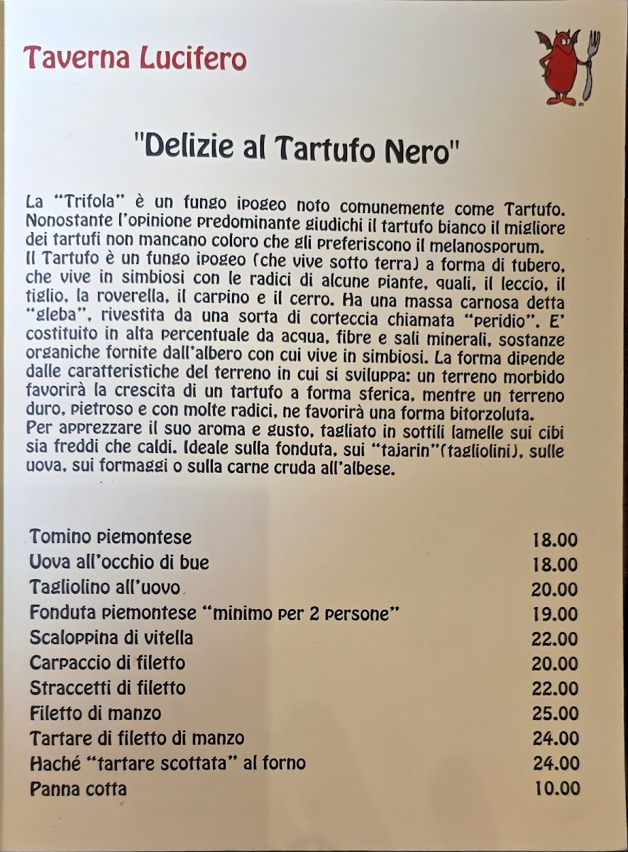 Taverna Lucifero Photo Menu 1