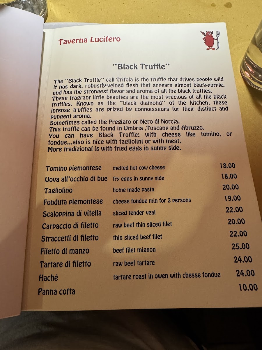 Taverna Lucifero Photo Menu 2