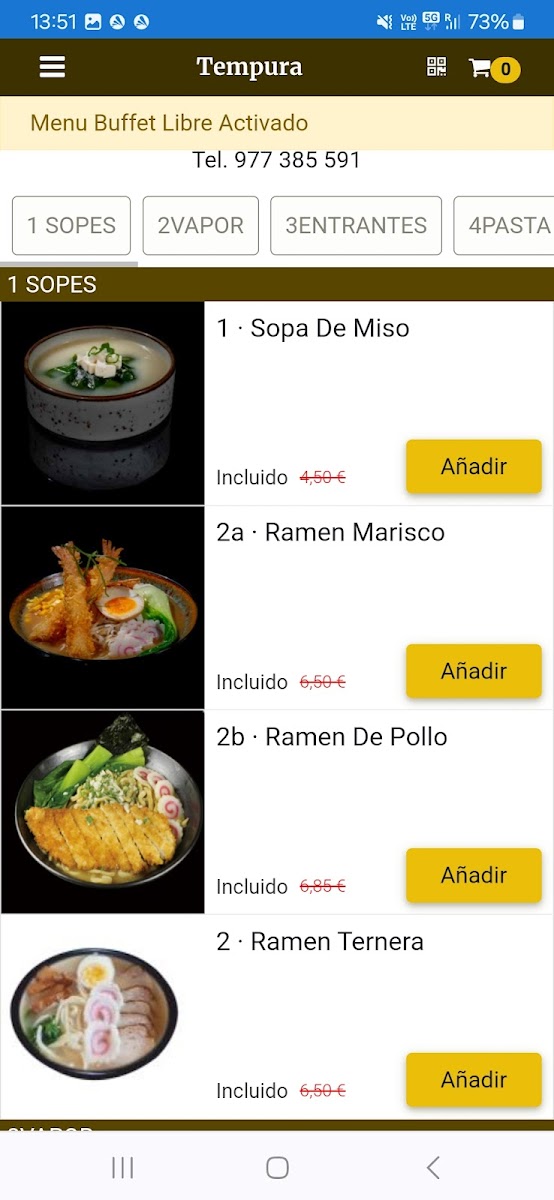 Restaurant Japones Tempura Photo Menu 6