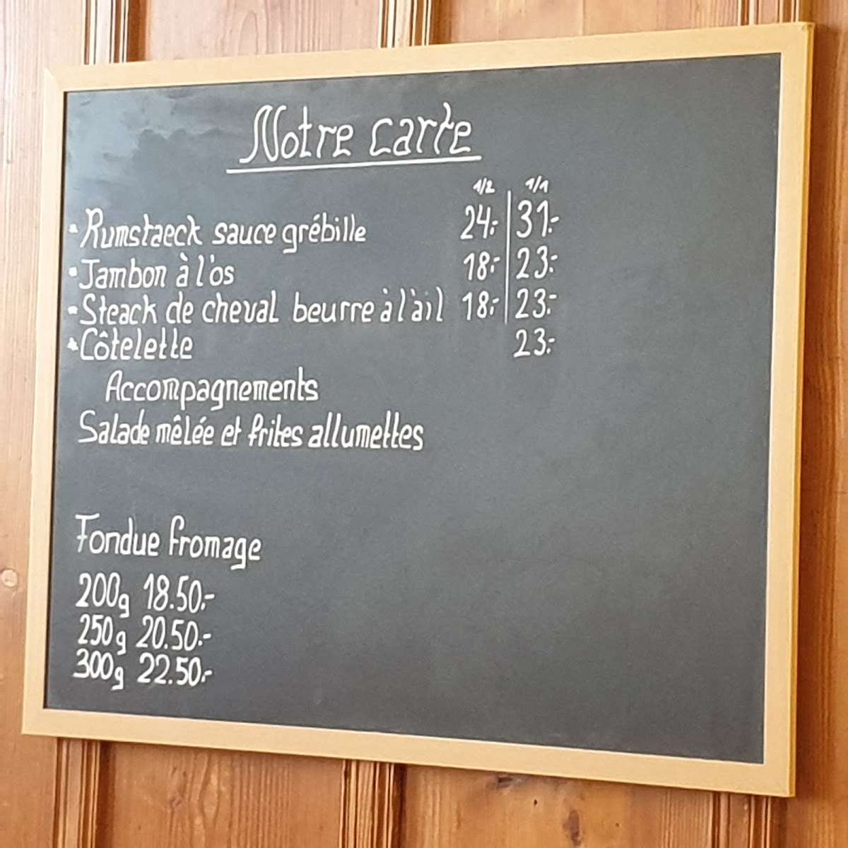 Restaurant de la Grébille, Bühler Gilles Photo Menu 2