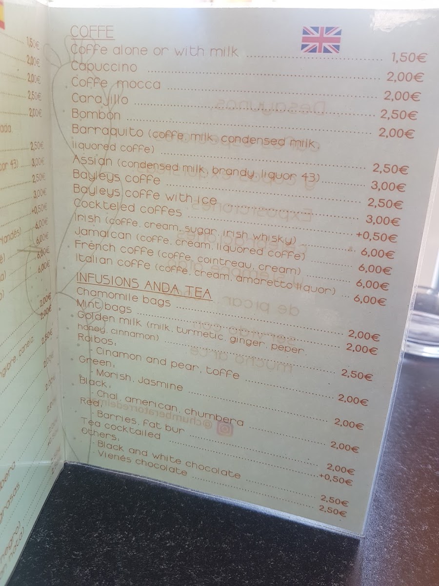 Chumbera café Photo Menu 2