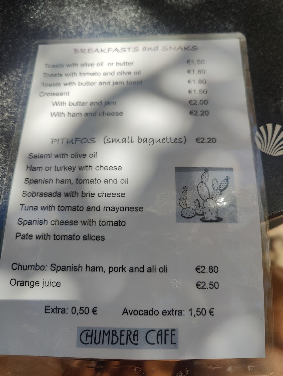Chumbera café Photo Menu 3