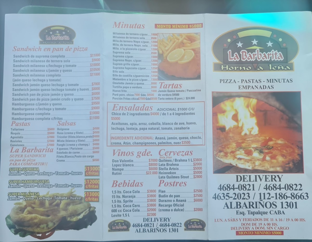 LA BARBARITA Photo Menu 2