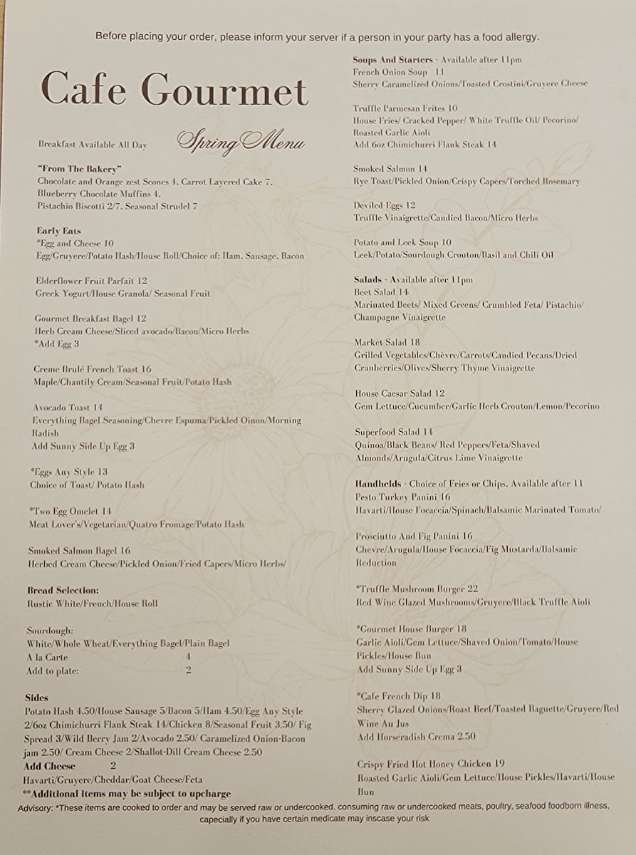 Cafe Gourmet Bakery & Catering Photo Menu 2