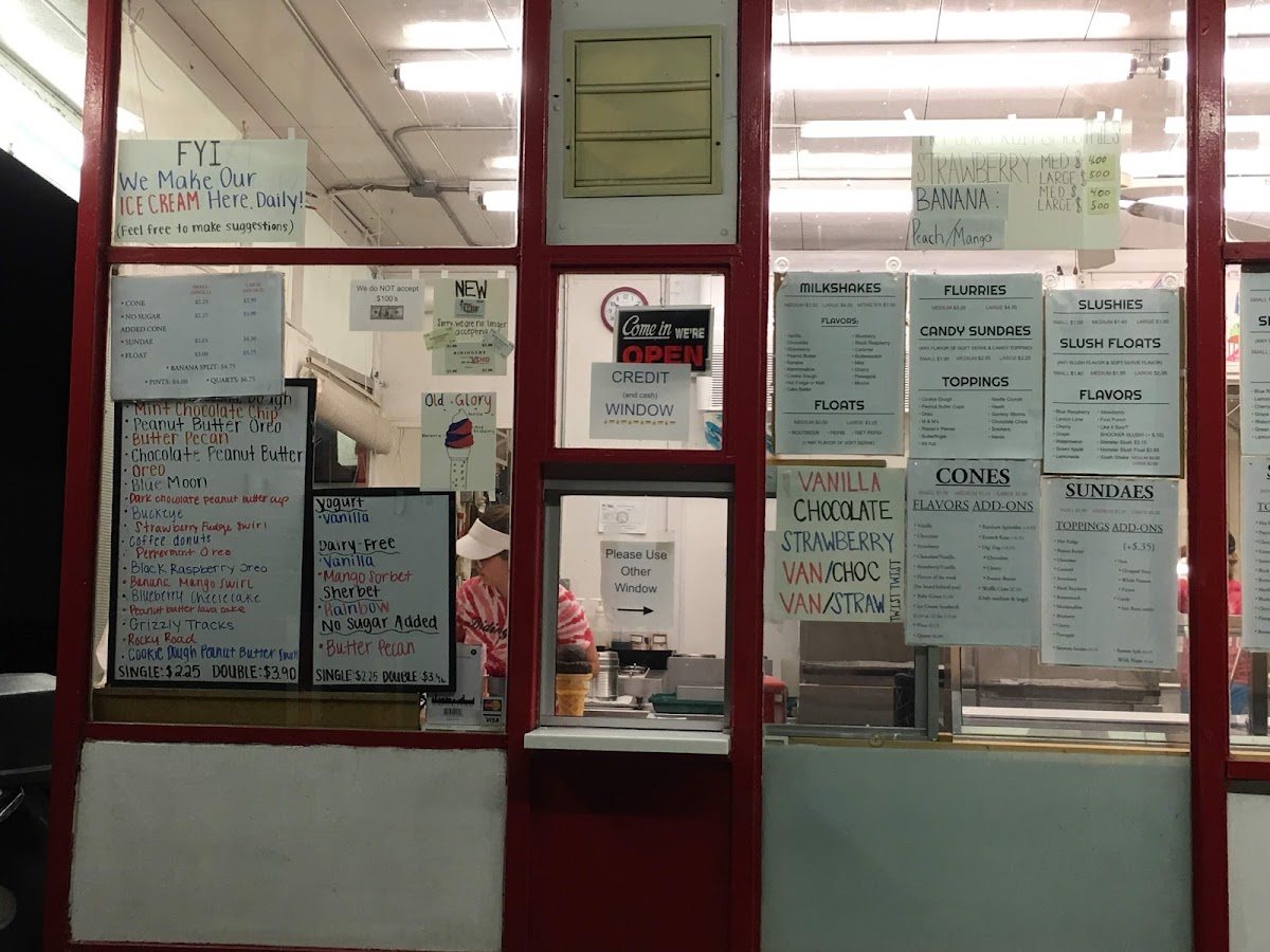 Bidinger's Ice Cream Photo Menu 2