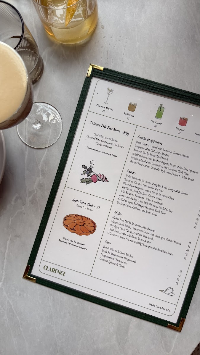 Clarence Restaurant Photo Menu 8