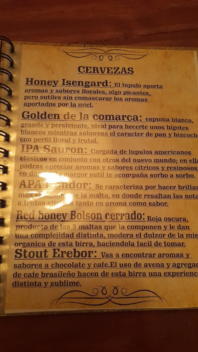 Rivendell Speakeasy Photo Menu 3