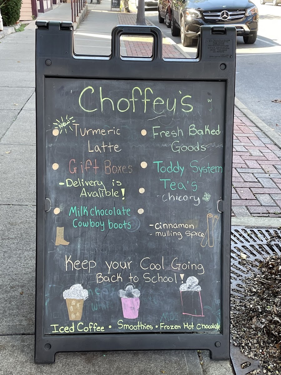 Choffey's Coffee & Confections Photo Menu 1