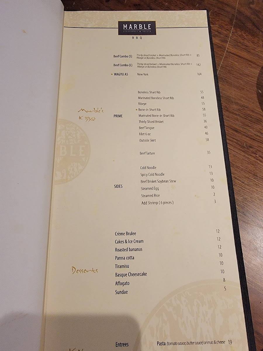 Marble Steakhouse & Grille Photo Menu 8