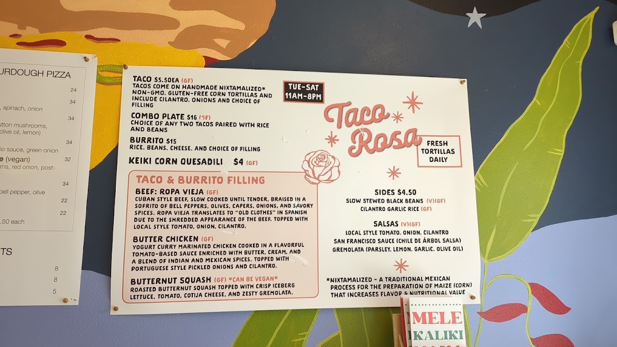 Taco Rosa Photo Menu 2