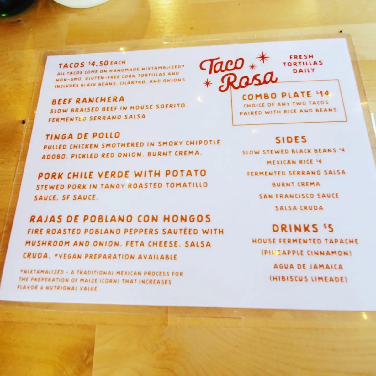 Taco Rosa Photo Menu 3