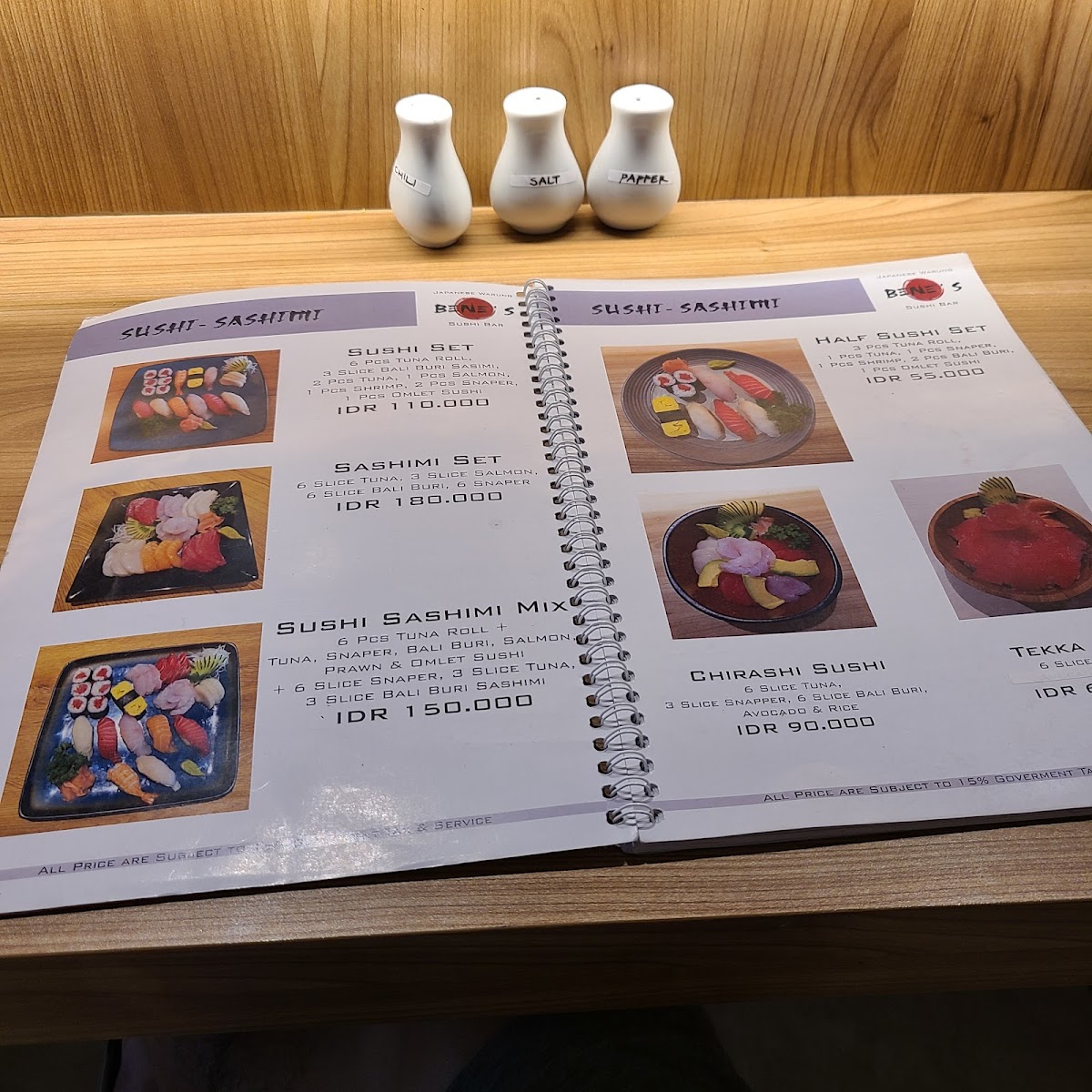 Bene’s Sushi Bar Photo Menu 8