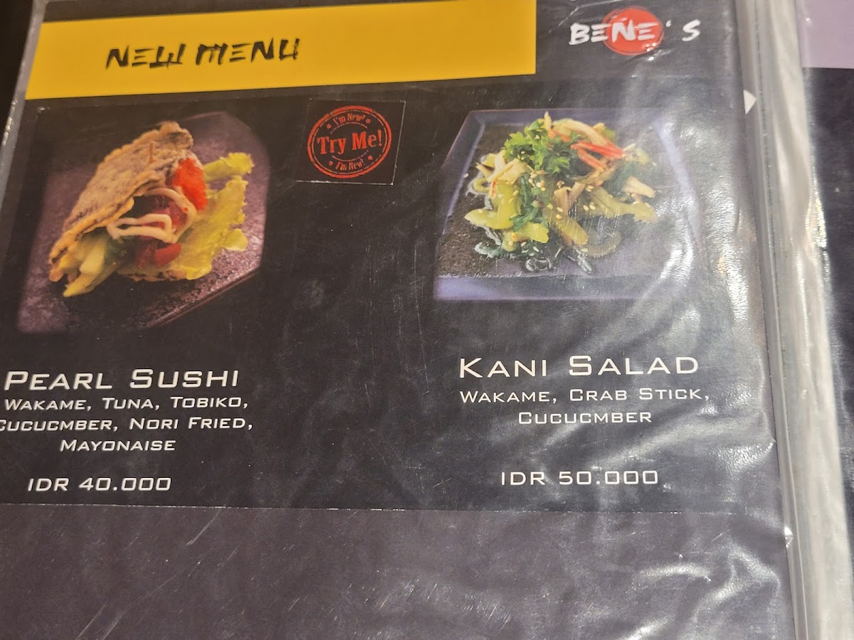 Bene’s Sushi Bar Photo Menu 9
