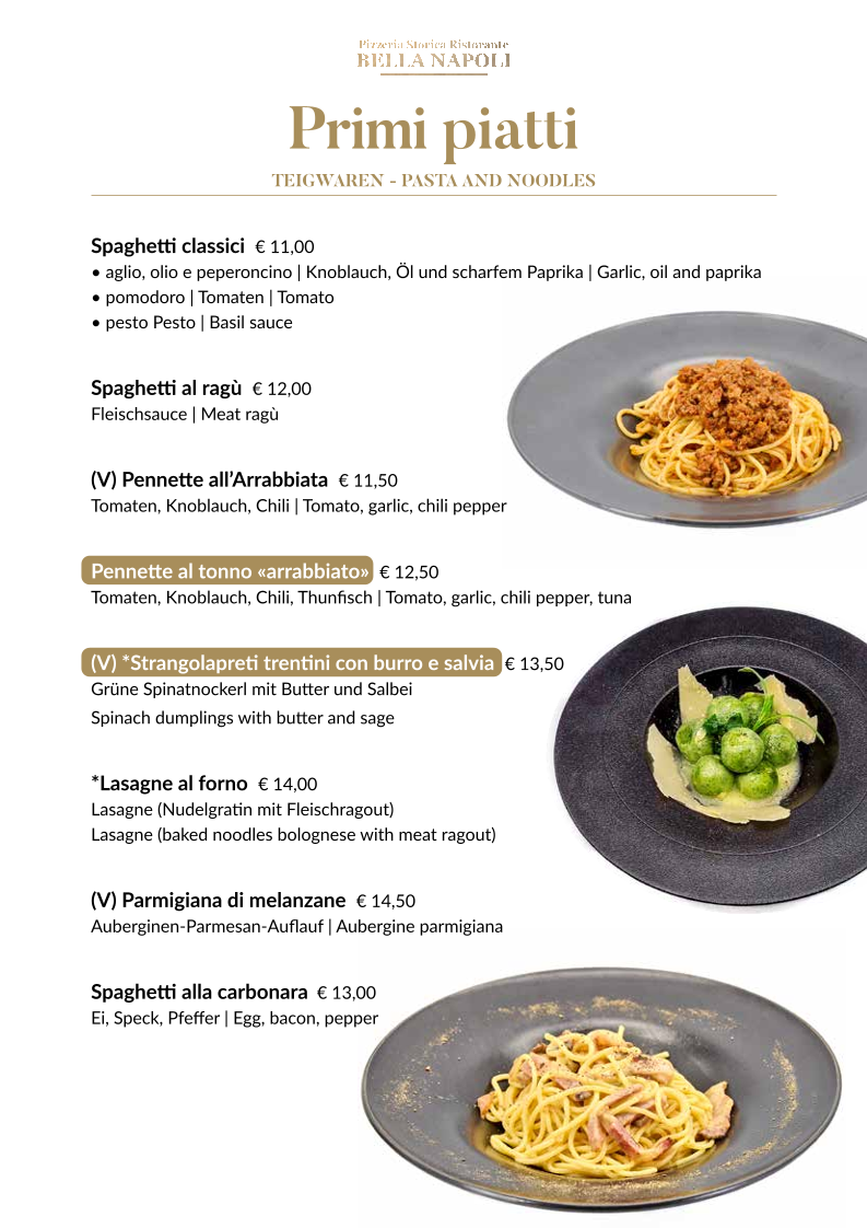 Bella Napoli Photo Menu 4