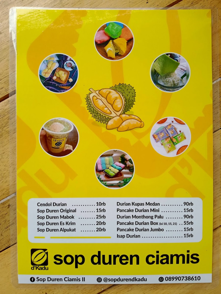 Sop Duren Ciamis d'KaDu Photo Menu 2