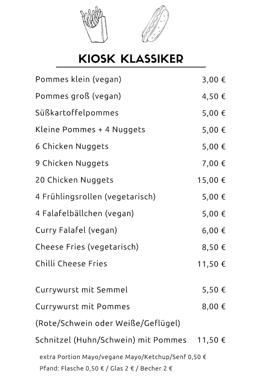 Esstisch bei Joe Photo Menu 1