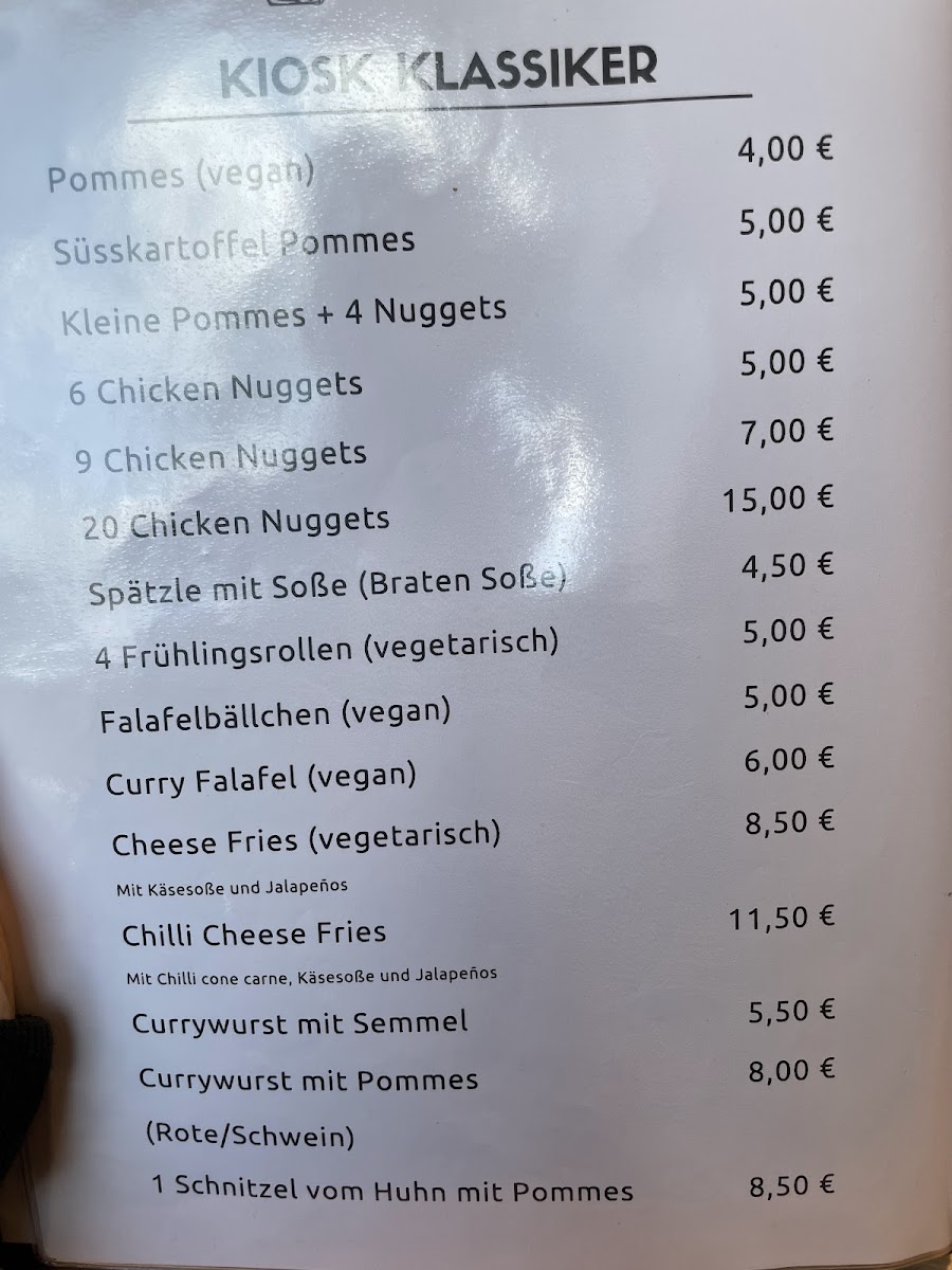 Esstisch bei Joe Photo Menu 10