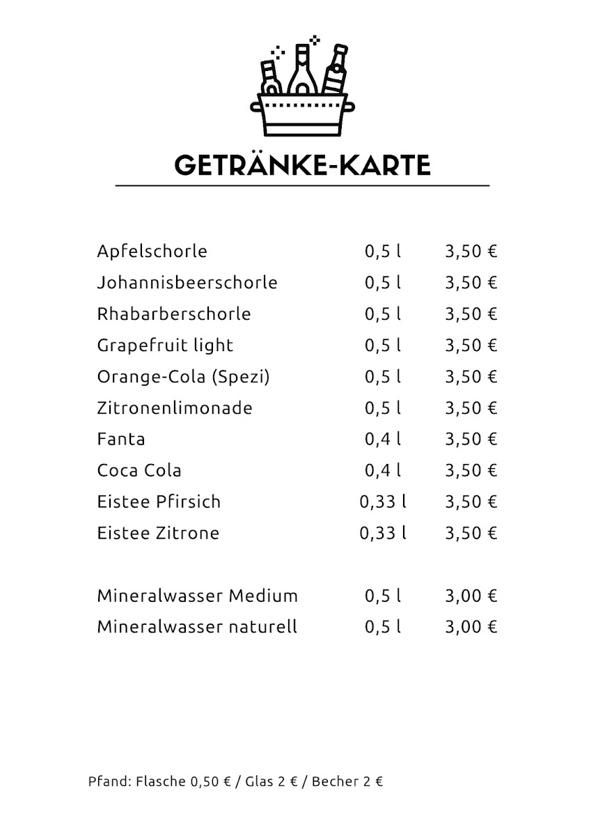 Esstisch bei Joe Photo Menu 3