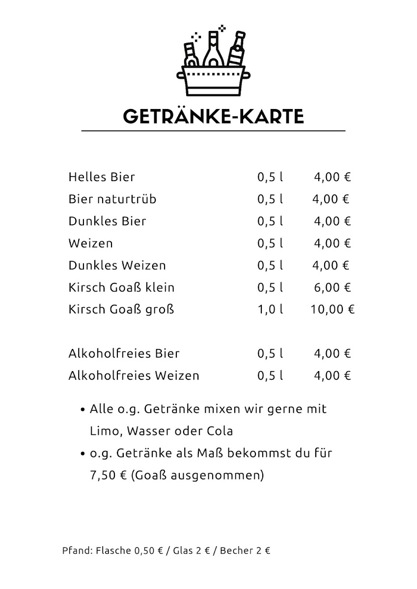 Esstisch bei Joe Photo Menu 6
