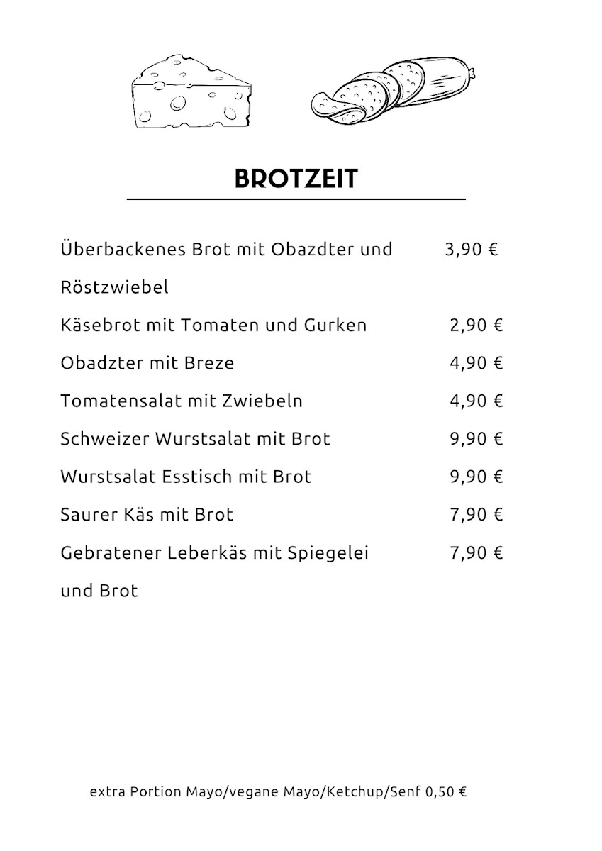 Esstisch bei Joe Photo Menu 8
